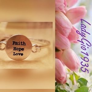 Silver Faith Hope & Love Bracelet